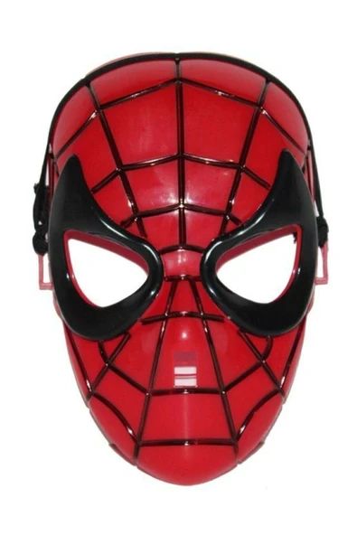 MyClean Unisex Çocuk Siyah Kırmızı Örümcek Adam Spider . man Maskesi ürün görseli 1