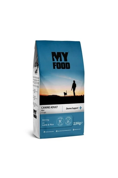 My Food Kuzulu&Pirinçli Yetişkin Küçük Irk Köpek Maması Derma Support 2,5 Kg ürün görseli 1