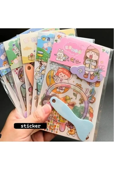 BURCU 3 Paket Suya Dayanıklı Renkli Sticker Bilgisayar Telefon Defter Çıkartma Etiket 90 Adet ürün görseli 1