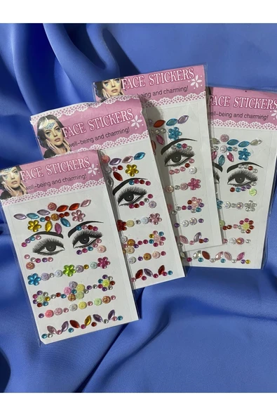 ShineBBCosmetic Renkli Ve Gümüş Yüz Ve Vücut Taşı 4 Paket ürün görseli 1