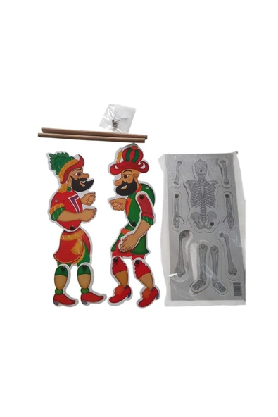 MyClean Karagöz Hacivat Kukla Oyunu+ Kartondan Eğlenceli İskelet Adam ürün görseli 1