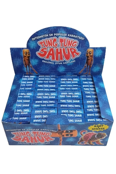 Toys Tung Tung Sahur Oyun Kartları 48 Mini Kutu 288 Adet Karakter Kartı 48 Adet Sticker ürün görseli 1