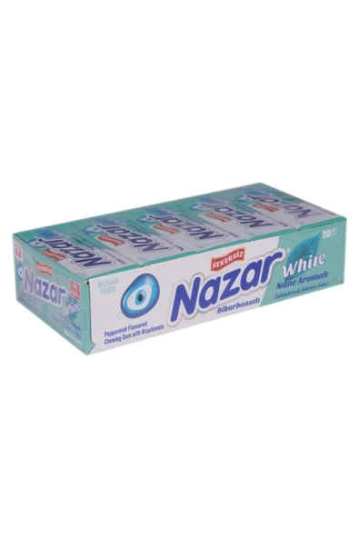 CALRADİA Nazar 5 li Sakız White Nane x 20 Adet ürün görseli 1