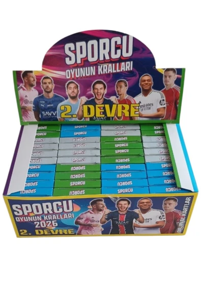 Toys Sporcu Kart Oyunun Kralları 2.Devre 2026 Yeni Seri Kartlar 48 li Tam Kutu Her Kutuda 6 Kart ürün görseli 1