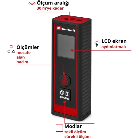 EİNHELL TC-LD 30 R LAZER METRE 30M - Resim 2