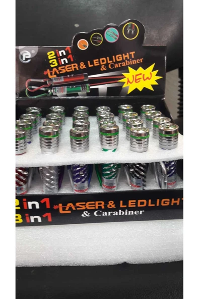 Atlas Shop 3 Fonksiyonlu Kırmızı Beyaz Işıklı Led Lazer Kedi Köpek Oyuncak Anahtarlık 2 ADET ürün görseli 1