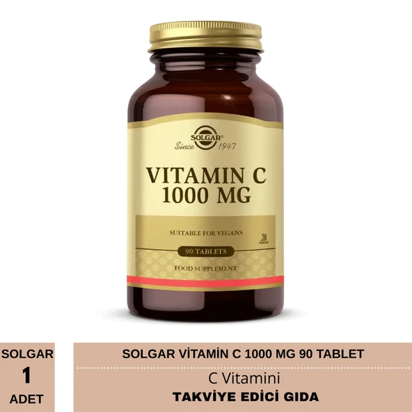 Solgar Vitamin C 1000 mg 90 Tablet - Resim 2