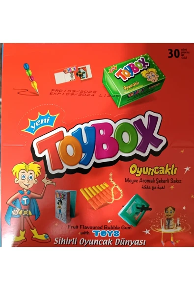 Toybox oyuncaklı sakız kutusu 30 adet ürün görseli 1