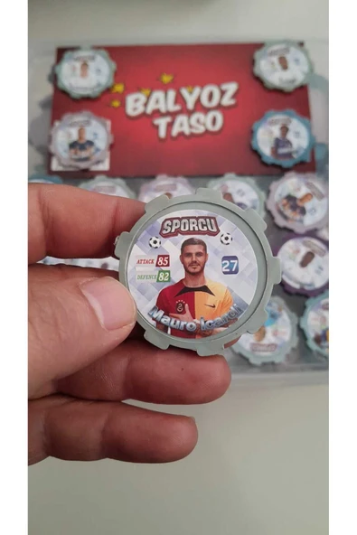 Kiwi Futbolcu Tasoları Balyoz Kalın Futbol Oyun Tasosu Güncel Transferler Futbol Taso 50 Adet ürün görseli 1