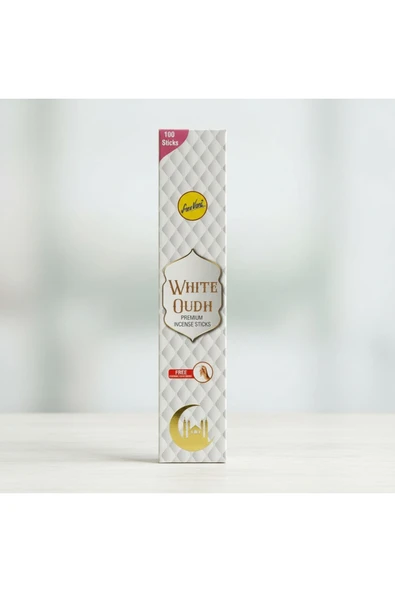 sree vani White Oud (100'LÜ) Beyaz Ud Parfüm Hediyeli Premium Kalite Meditasyon Çubuk Tütsü ürün görseli 1