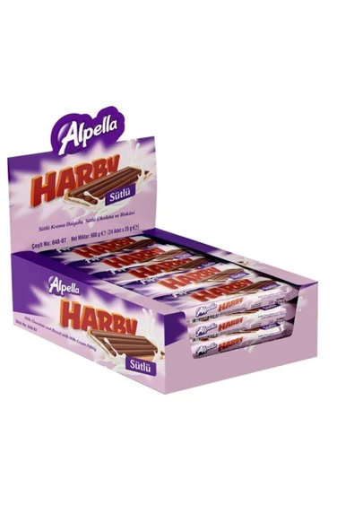 Ülker Alpella Harby Sütlü Kremalı Bisküvi 25 gr (24 Adet) ürün görseli 1
