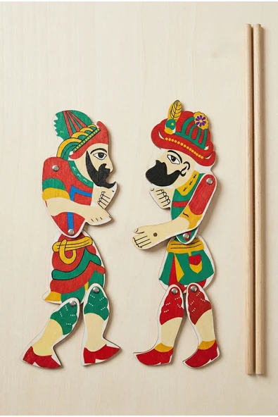 HOBBYRONS Hacivat Ve Karagöz Gölge Oyun Seti 26 Cm 1 Paket ürün görseli 1
