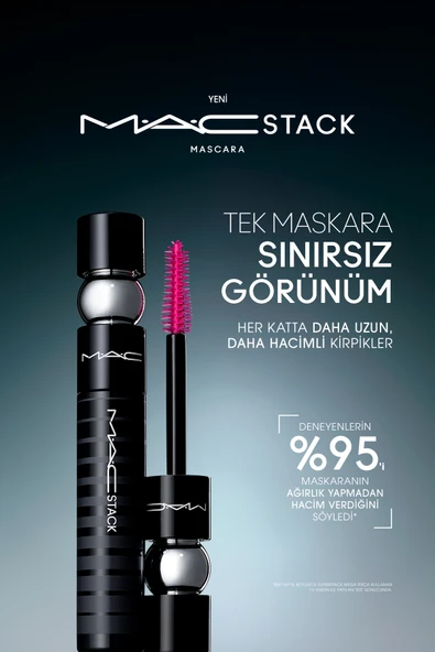 Macstack Siyah Maskara Mega Fırça 12ml - Kıvırma, Uzunluk ve Hacim Etkili Maskara ürün görseli 1