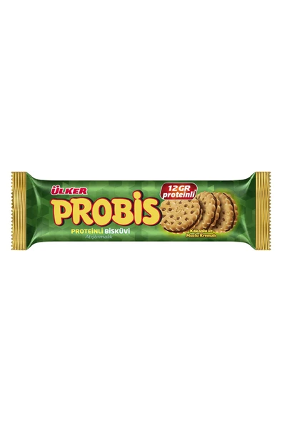 Ülker PROBİS PROTEİNLİ KAKAOLU VE MUZLU KREMALI BİSKÜVİ 75G ürün görseli 1