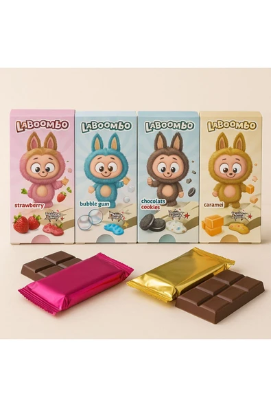 MyClean LABUBU POPPİNG CANDY CHOCOLATE COOKİES, BUBLE GUM, STRAWBERRY, CARAMEL 75 GR. 1 ADet ürün görseli 1