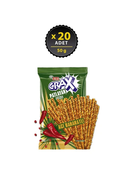 MyClean Eti Crax Patlayan Lezzet Acı Baharatlı Çubuk Kraker 50 g x 20 Adet ürün görseli 1
