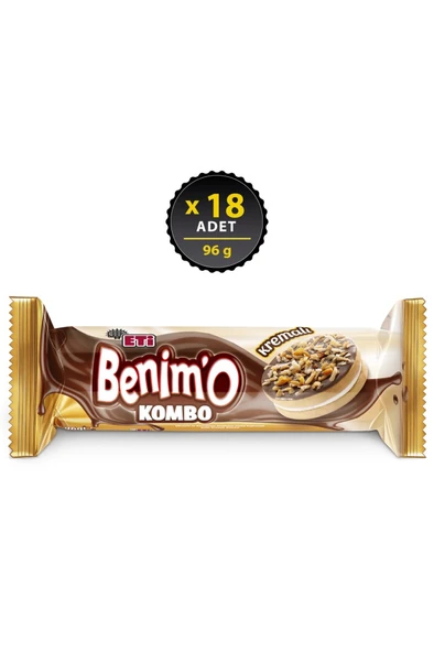 Benim’O Kombo Kremalı Bisküvi 96 g x 18 Adet ürün görseli 1