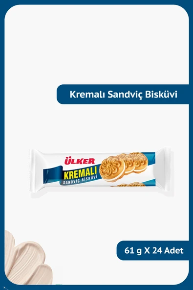MyClean Eti KREMALI Sandviç Bisküvi - 61 gram - 24 Adet ürün görseli 1