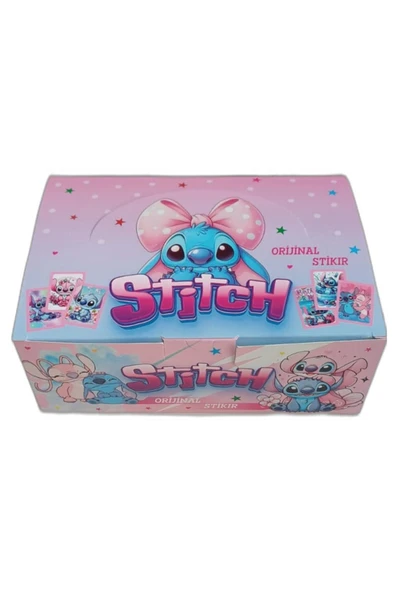 Stitch Yeni Karakterler Sevimli Stickerler Dev Kutu (48 Mini Kutu Her kutuda 3 adet sticker)Tam kutu ürün görseli 1