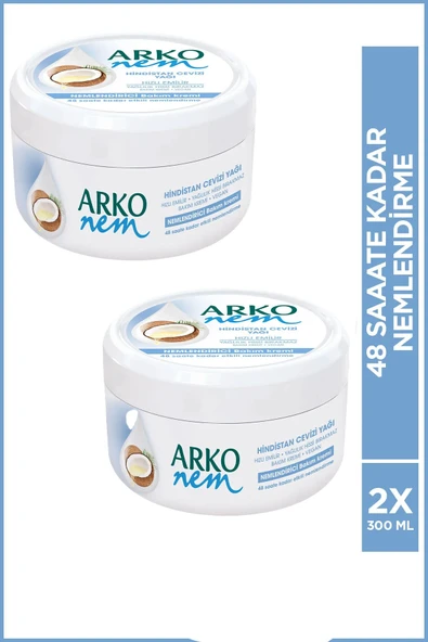 Arko Nem Krem Hindistan Cevizi 2x300 Ml ürün görseli 1