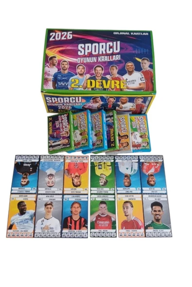 Toys Sporcu Kart Oyunun Kralları 2.Devre 2026 Yeni Seri Kartlar 6 Mini Kutu Her Kutuda 6 Futbolcu Kartı ürün görseli 1