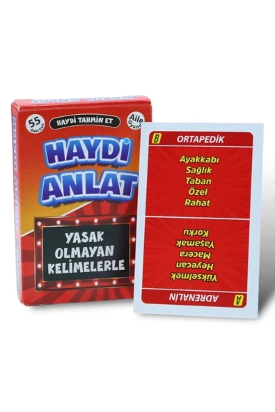 Ritoys Haydi Anlat Kart Oyunu Zeka Akıl Strateji Yasak Olmayan Kelimelerle Anlat 55 Kart ürün görseli 1
