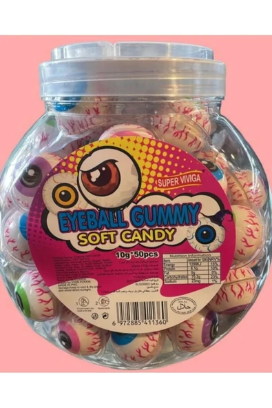 eyeball gummy balls Trol Göz Jelibon 50x1g ürün görseli 1