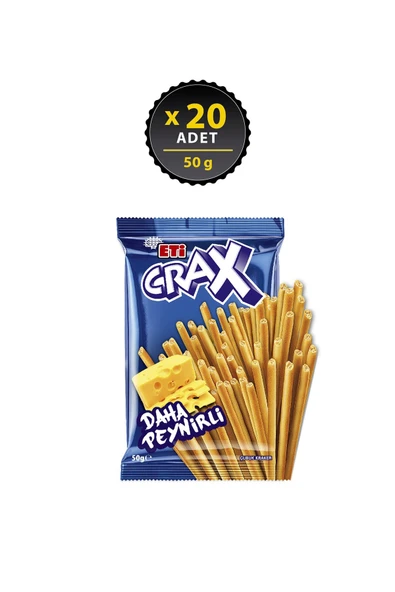 MyClean ETİCrax Peynirli Çubuk Kraker 50 g x 20 Adet ürün görseli 1