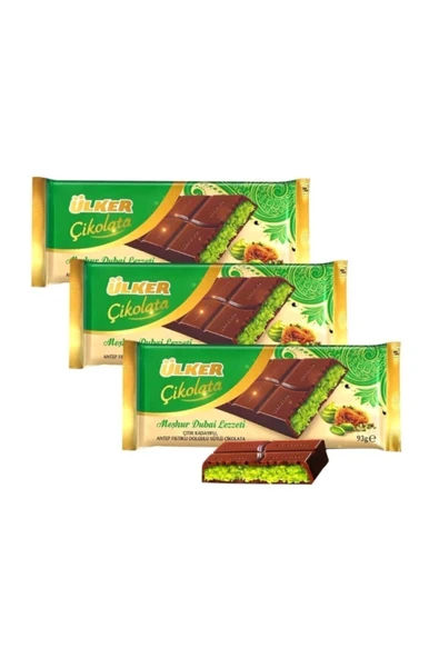 Ülker Ülker Meşhur Dubai Lezzeti Dubai Çikolatası 93 gr x 3 Adet ürün görseli 1