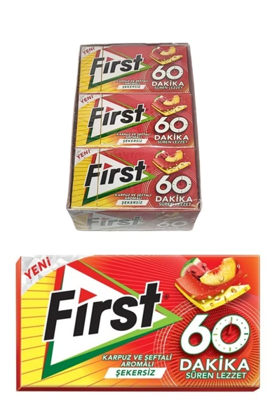First İnfinity Karpuz Ve Şeftali Aromalı Sakız 27 gr - 12 Adet ürün görseli 1