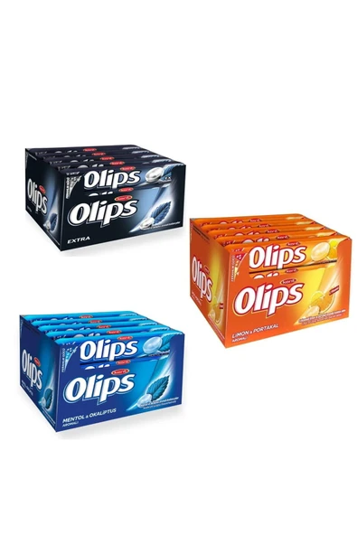 Olips Extra Nane , Mentol Okaliptüs, Limon Portakal Karma Paket 3x 24 Ad. ürün görseli 1
