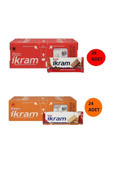 Ülker İkram Kakaolu 84 gr 24 Adet Fındıklı 84 gr 24 Adet ürün görseli 1