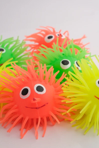 Snailtoys 9CM  Dikenli  Emoji Işıklı Top Stres Giderici Uyarıcı Oyuncak Kirpi El Egzersiz Topu ürün görseli 1
