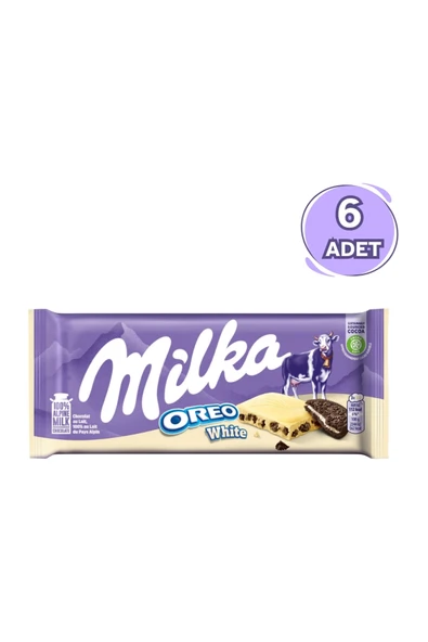 Milka Oreo White Beyaz Tablet Çikolata 100 gr - 6 Adet ürün görseli 1