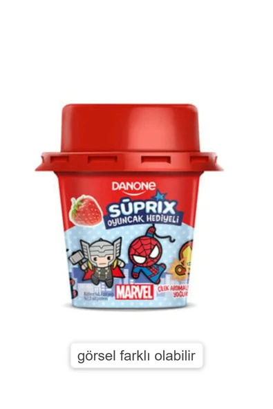 Danone Süprix Marvel Oyuncak Hediyeli Çilek Aromalı Yoğurt 90 Gr ürün görseli 1
