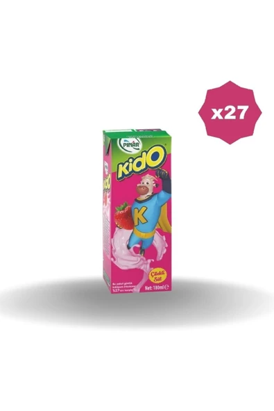 Pınar Kido Süt Çilekli 180 Ml X 27 Adet ürün görseli 1