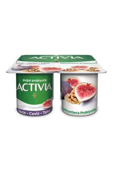 Activia 4 Adet Doğal Probiyotik İncir Ceviz Tahıl Yoğurt 4x10 Gr( Strafor Kutu Ve Beyaz Küp İle) ürün görseli 1