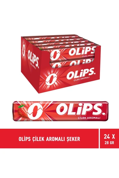 Olips Çilek Aromalı Şeker 28 gr - 24 Adet ürün görseli 1
