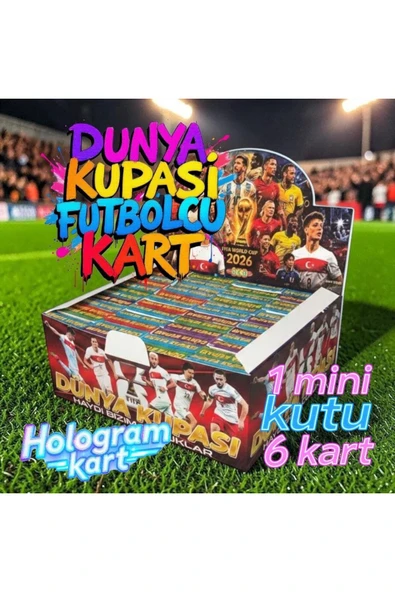 MyClean Süper Final Dünya Kupası Oyun Kartları 1 Mini kutu 6 Kart 2'si Hologramlı Futbolcu ürün görseli 1