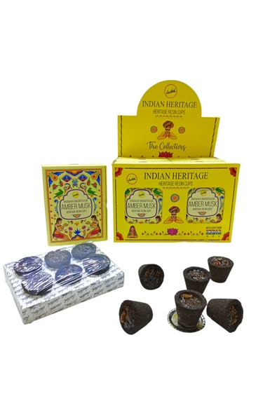 sree vani SreeVani Cups Bahçe Dış Mekan Tütsü AMBER MUSK Reçine Kapları ürün görseli 1