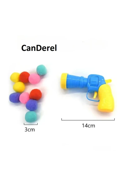 Canderel Ponpon Top Atan Ponpon Fırlatan Ponpon Tabanca ürün görseli 1