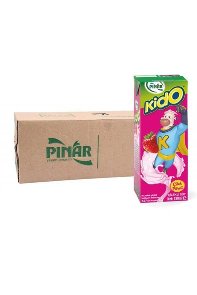MyClean Pınar Kido Süt Çilekli 180 ml x 27 Adet ürün görseli 1