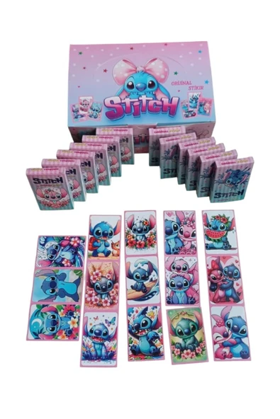 Stitch Yeni Karakterler Sevimli Stickerler 12 mini Kutu ( Her Kutuda 3 Adet Sticker ) kutusuz ürün görseli 1