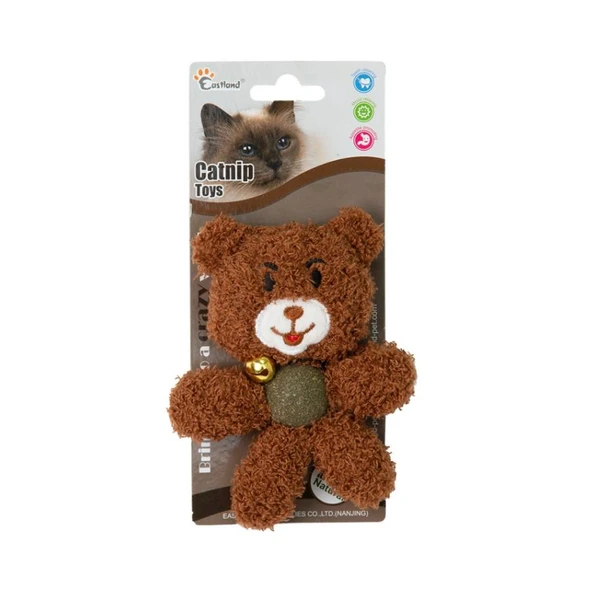 Eastland Peluş Zilli Kedi Otlu Kedi Oyuncağı ürün görseli 1