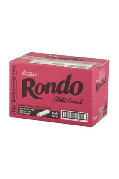 Ülker Rondo Çilekli 68 Gr 24 Adet ürün görseli 1