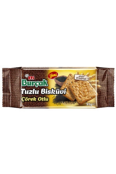 Eti Burçak Tuzlu Çörek Otlu Bisküvi 91 G ( 1 Adet ) ürün görseli 1
