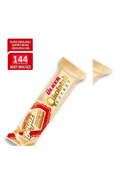 Ülker Çikalatalı Gofret Beyaz 35g X 144 Adet ürün görseli 1