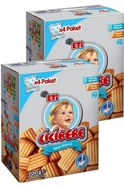 Eti Cicibebe Bebek Bisküvisi 700 gr x 2 Adet ürün görseli 1