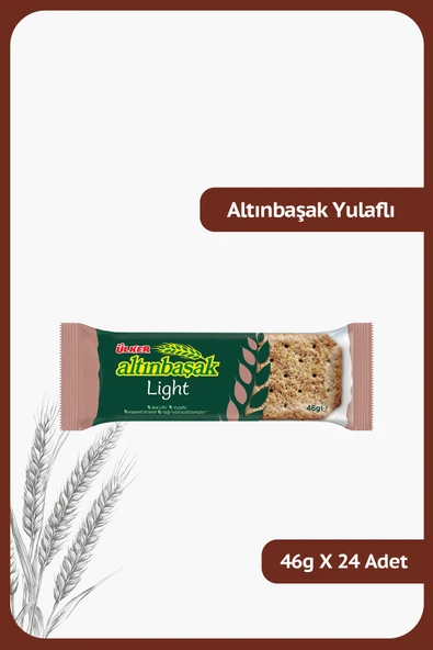 Ülker ALTINBAŞAK Light Yulaflı, Bol Lifli, Kepekli Kraker - 46 gram - 24 Adet ürün görseli 1