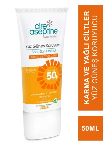 Cire Aseptine Karma ve Yağlı Ciltler için 50 ml 50 Faktör Güneş Kremi ürün görseli 1
